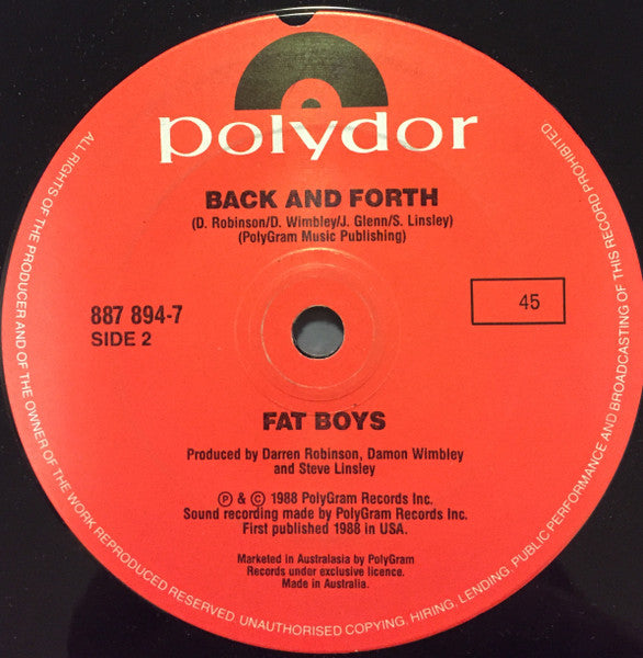 Fat Boys : Are You Ready For Freddy (7", Single)