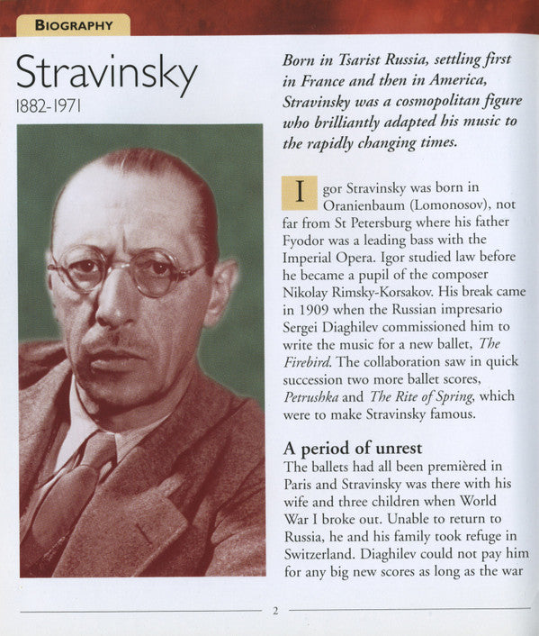 Igor Stravinsky : Musical Revolutionary (CD, Comp, Har)