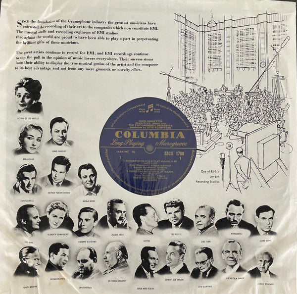 Wolfgang Amadeus Mozart, Alan Civil, Otto Klemperer, Philharmonia Orchestra : Horn Concertos (LP, Mono)