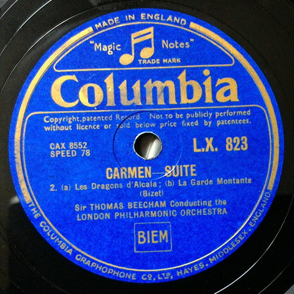 Sir Thomas Beecham : Carmen-Suite (Shellac, 12")