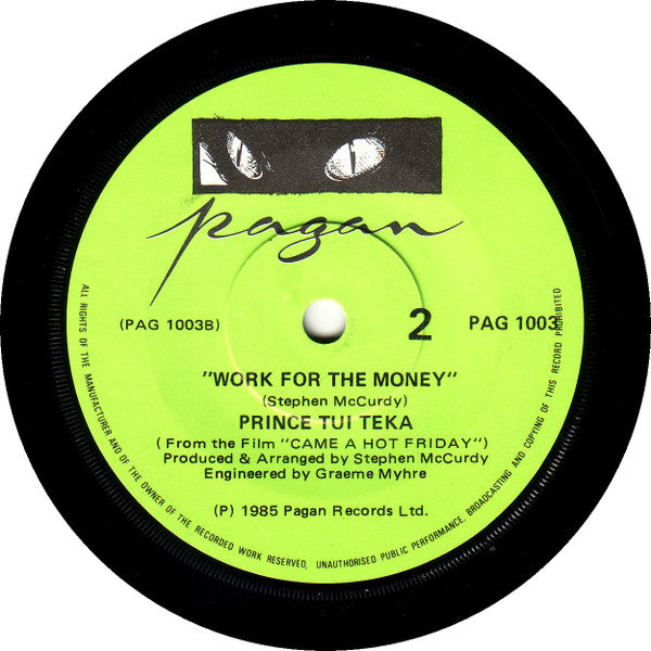 Prince Tui Teka : Out In The Cold (7", Single, Gen)