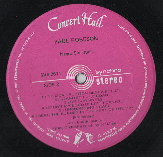 Paul Robeson : Negro Spirituals (LP, Album)