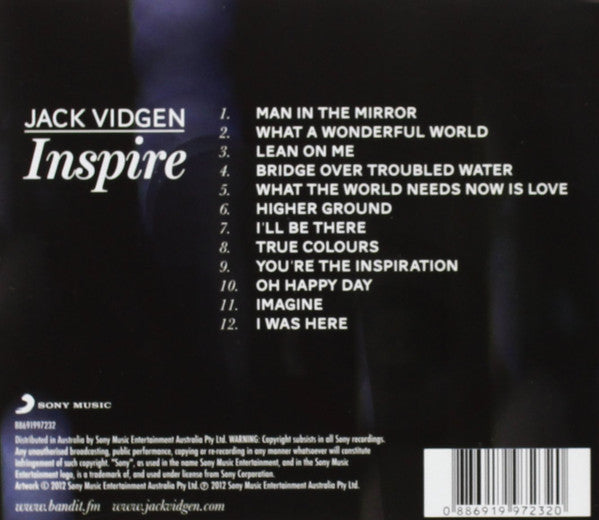 Jack Vidgen : Inspire (CD, Album)