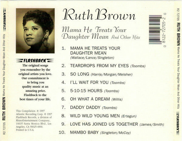 Ruth Brown : Mama He Treats Your Daughter Mean & Other Favorites (CD, Comp)