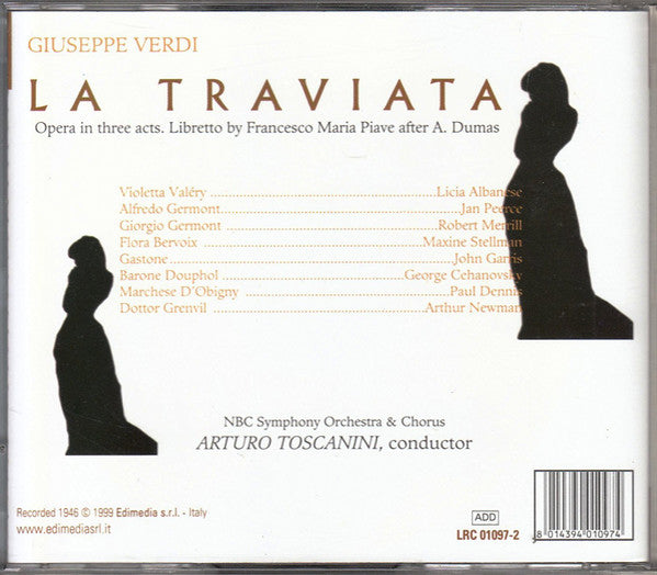 Giuseppe Verdi / Licia Albanese / Jan Peerce / Robert Merrill / Arturo Toscanini, NBC Symphony Orchestra : La Traviata (Complete Opera) (2xCD, Album, RM)
