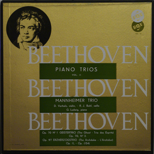 Beethoven* – Mannheimer Trio : Piano Trios Vol. II (3xLP, Album, Mono + Box, Album, Mono)