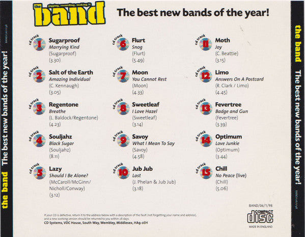 Various : The Best New Bands Of The Year (CD, Comp)