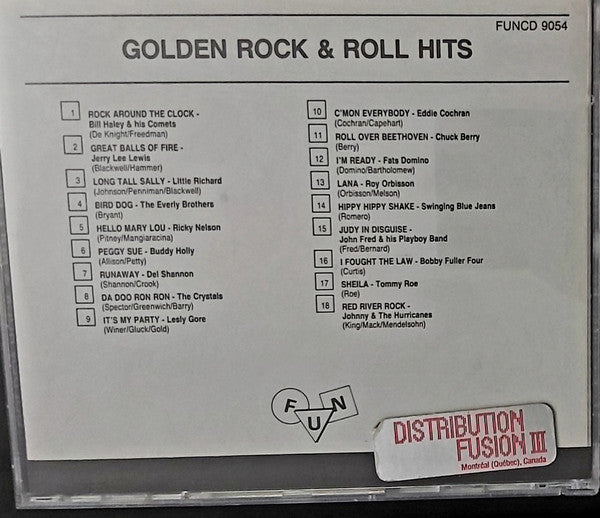 Various : Golden Rock & Roll Hits (CD, Comp)