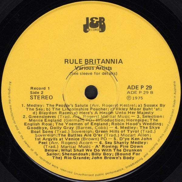 Various : Rule Britannia (2xLP, Comp)