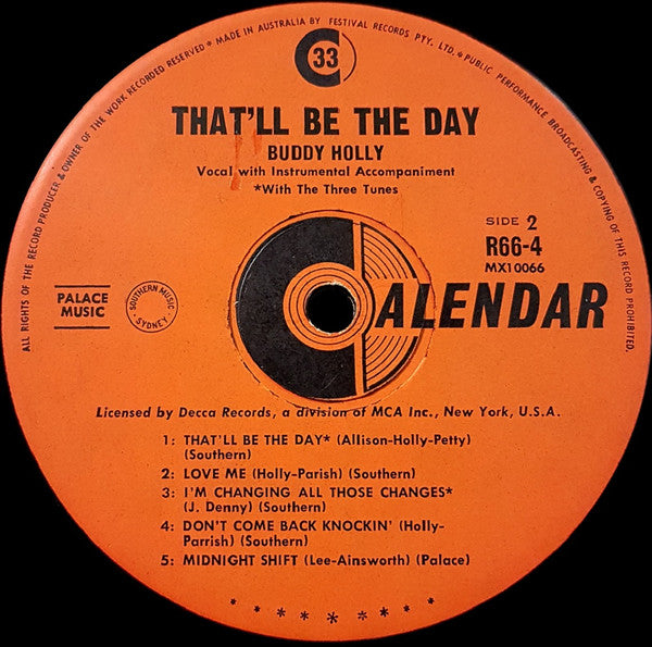 Buddy Holly : That'll Be The Day (LP, Album, Mono, RE)