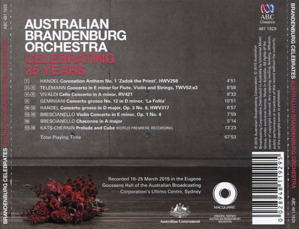Australian Brandenburg Orchestra, Brandenburg Choir*, Paul Dyer : Brandenburg Celebrates (CD, Album)