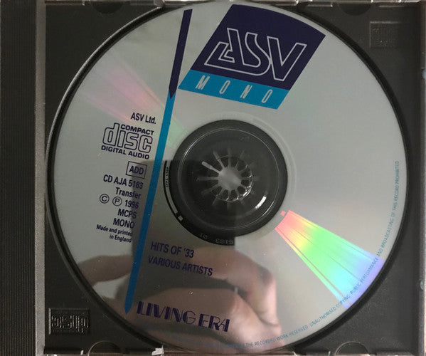 Various : Hits Of '33 (CD, Comp, Mono)