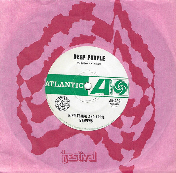 Nino Tempo And April Stevens* : Deep Purple / I've Been Carrying A Torch For You So Long That I Burned A Great Big Hole In My Heart (7", Single)