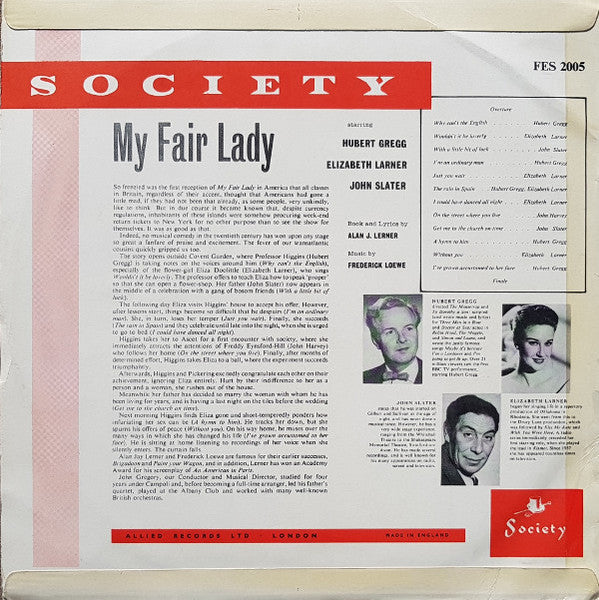 Hubert Gregg, Elizabeth Larner, John Slater (7) : My Fair Lady (LP)