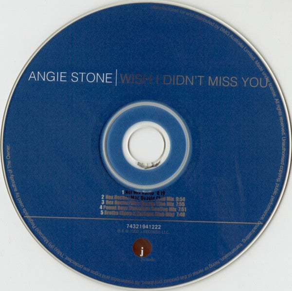Angie Stone : Wish I Didn't Miss You (CD, Maxi)