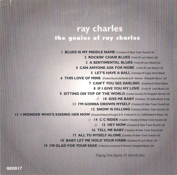 Ray Charles : The Genius Of Ray Charles (CD, Comp)