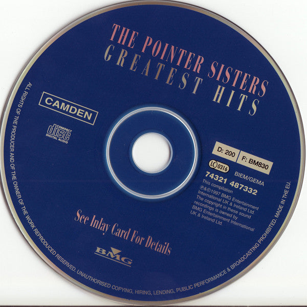 Pointer Sisters : Greatest Hits (CD, Comp)