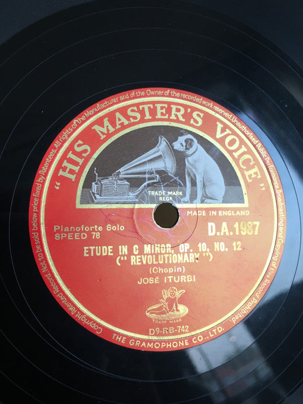 José Iturbi : Malagueña / Etude In C Minor, Op. 10, No. 12 ("Revolutionary") (Shellac, 10")