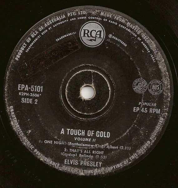 Elvis* : A Touch Of Gold Volume II (7", EP)