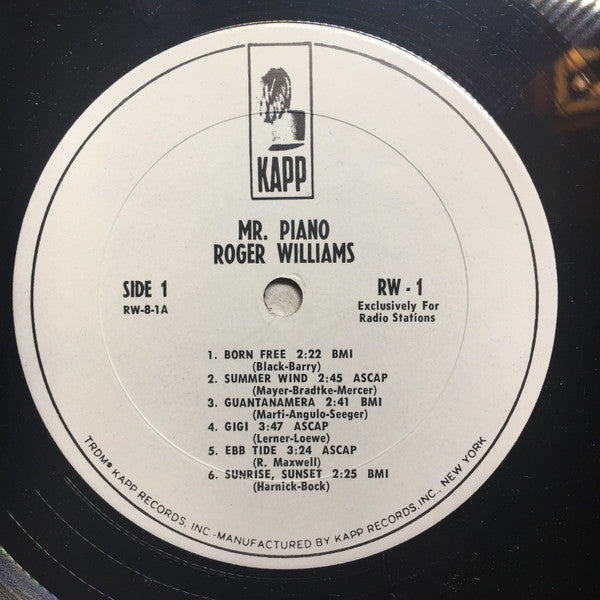 Roger Williams (2) : Mr. Piano (2xLP, Comp, Mono, Promo, Gat)