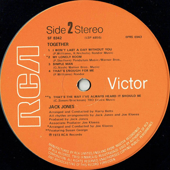 Jack Jones : Together (LP)