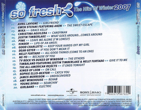 Various : So Fresh: The Hits Of Winter 2007 (CD, Comp)