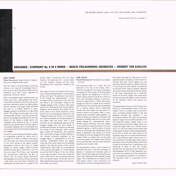 Bruckner* / Herbert Von Karajan, Berlin Philharmonic Orchestra* : Symphony No. 8 In C Minor (2xLP, Album, Mono, Club, Gat)