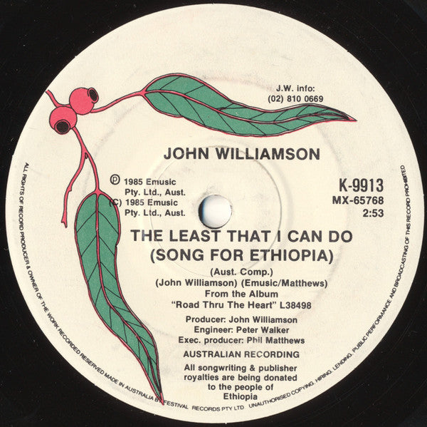 John Williamson : You & My Guitar (7", Single)
