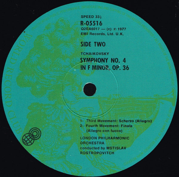 Pyotr Ilyich Tchaikovsky : Symphony No. 4 In F Minor, Op. 36 (LP, Album, Quad, Club)