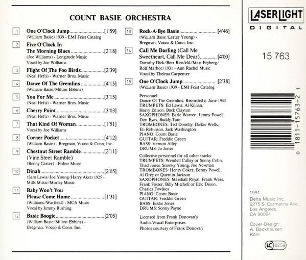 Count Basie Orchestra : Count Basie Orchestra (CD, Comp)