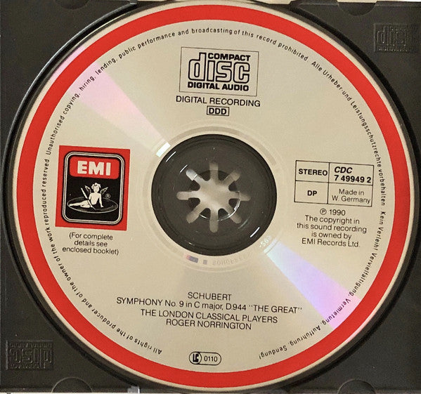 Franz Schubert - London Classical Players, Roger Norrington : Symphonie 9 Grosse C-Dur "Great C Major" • "La Grande" (CD, Album)
