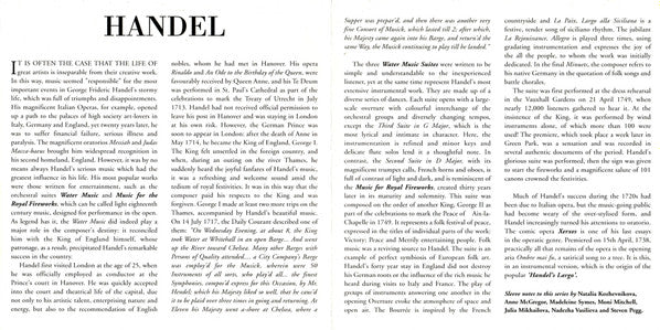 Handel*, Philharmonica Symphony Orchestra : The Water Music Suites / Music For The Royal Fireworks / Largo From 'Xerxes' (CD, Comp)