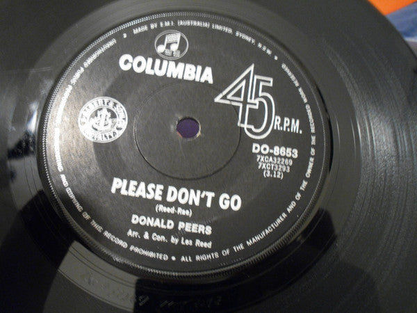 Donald Peers : Please Don't Go (7", Single)