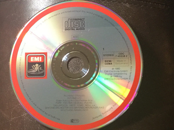 Richard Strauss — Lucia Popp • Dietrich Fischer-Dieskau • Adolf Dallapozza • Gabriele Fuchs • Martin Finke (2) • Kurt Moll • Raimund Grumbach • Klaus Hirte • Jörn Wilsing • Symphonie-Orchester Des Bayerischen Rundfunks • Wolfgang Sawallisch : Intermezzo (2xCD, RE, RM)