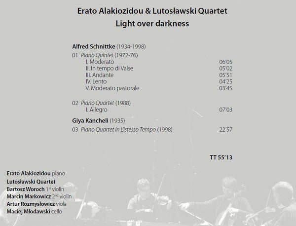 Lutosławski Quartet, Erato Alakiozidou : Light Over Darkness (CD, Album)