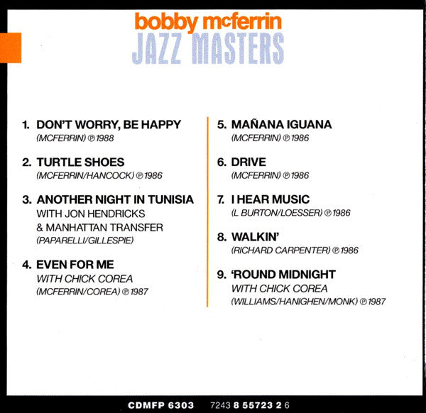 Bobby McFerrin : Jazz Masters (CD, Comp)
