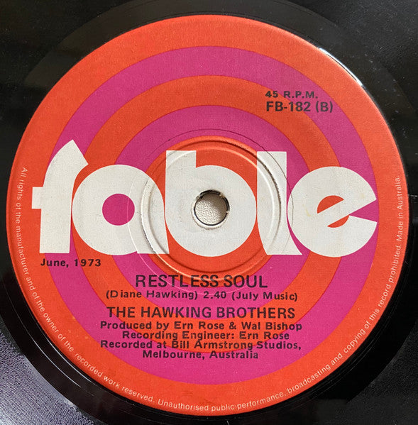 The Hawking Brothers : A Good Love Is Like A Good Song (7", Single)