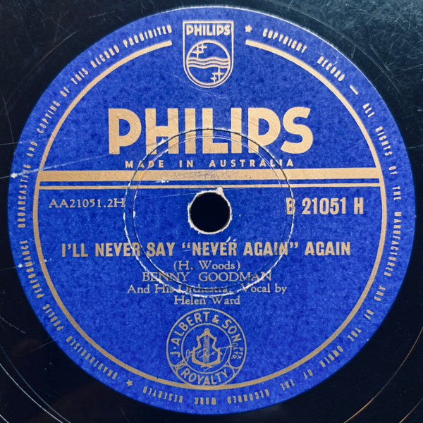 Benny Goodman And His Orchestra : What A Little Moonlight Can Do / I'll Never Say "Never Again" Again (Shellac, 10")