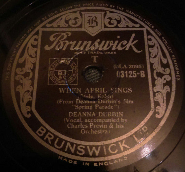 Deanna Durbin : Waltzing In The Clouds / When April Sings (Shellac, 10")