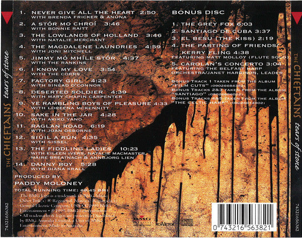 The Chieftains : Tears Of Stone (CD, Album, Ltd + CD)