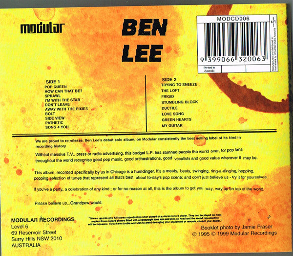 Ben Lee : Grandpaw Would (CD, Album, RE)