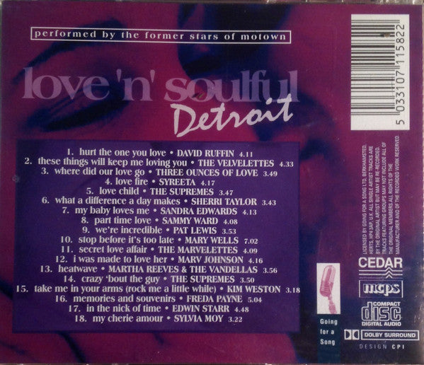 Various : Love 'N' Soulful Detroit (CD, Comp, Multichannel)