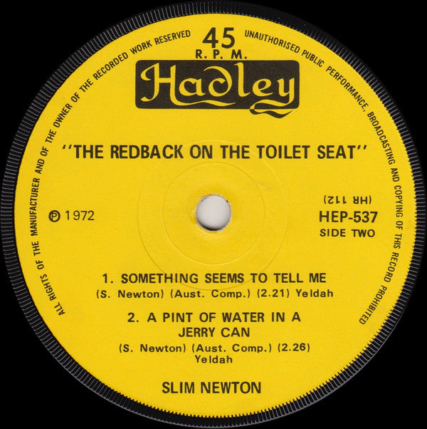 Slim Newton : The Redback On The Toilet Seat (7", EP)
