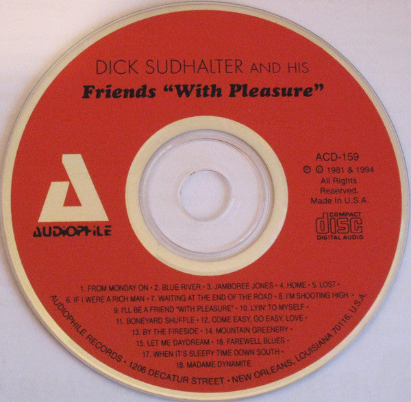 Richard M. Sudhalter Featuring Dave Frishberg And Daryl Sherman : And His Friends "With Pleasure" (CD, Album, RE)
