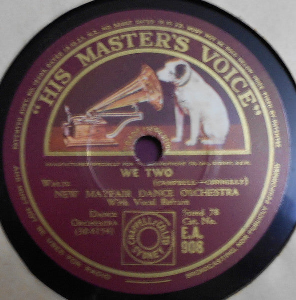 New Mayfair Dance Orchestra* : Goodnight, Sweetheart / We Two (Shellac, 10", RP)