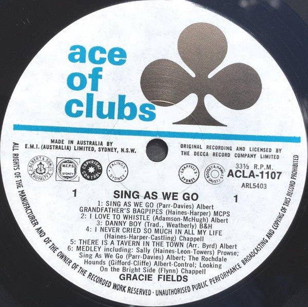 Gracie Fields : Sing As We Go (LP, Album)