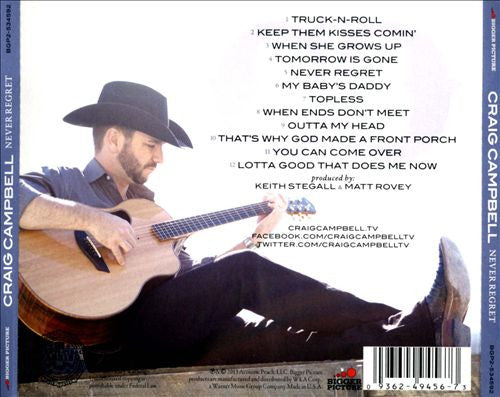 Craig Campbell (3) : Never Regret (CD, Album)