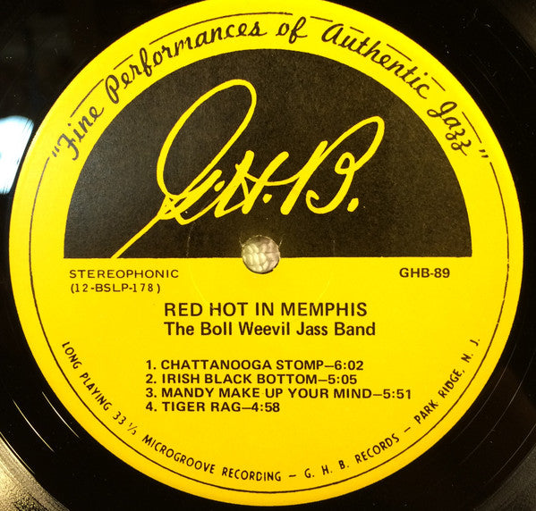 The Boll Weevil Jass Band : Red Hot In Memphis ! (LP, Album)
