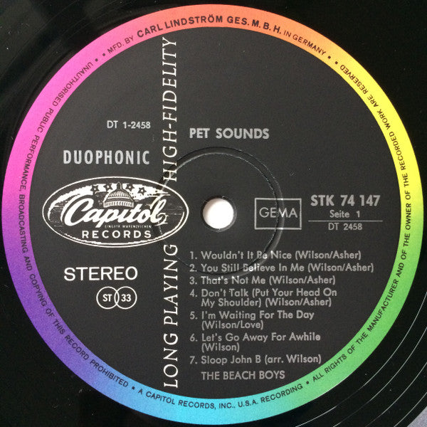 The Beach Boys : Pet Sounds (LP, Album, RP)