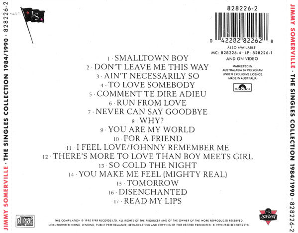 Jimmy Somerville Featuring Bronski Beat And The Communards : The Singles Collection 1984/1990 (CD, Comp, RP)